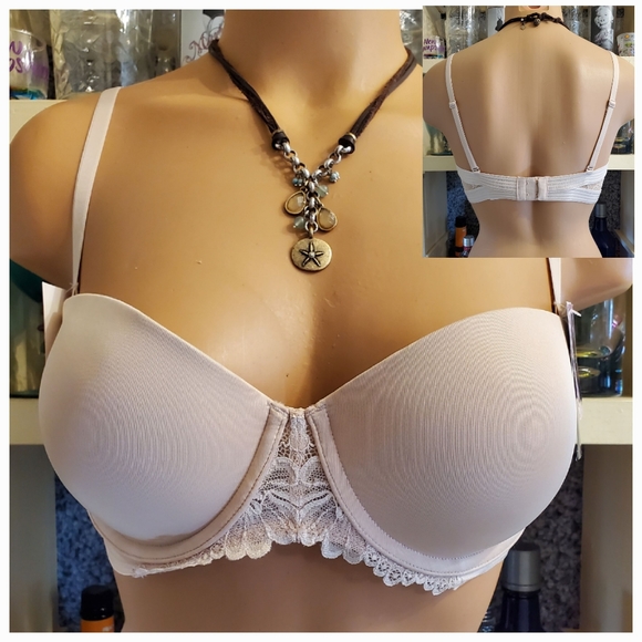 Maidenform Bra 38-B Self Expressions Multiway Pushup Balconette UW Beige NWT - Picture 9 of 9